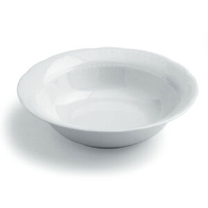 Insalatiera Tognana Vecchio Vienna Porcellana Bianca Bordo Rilievo 25cm