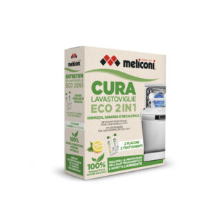 Cura Lavastoviglie Meliconi Eco 2in1 Igienizzante Decalcificante Profumato 2x250ml