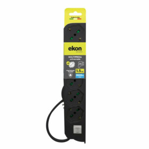 Ekon Multipresa 6 Prese Bipasso Italo-Tedesche Cavo 1.5m 3 1 104