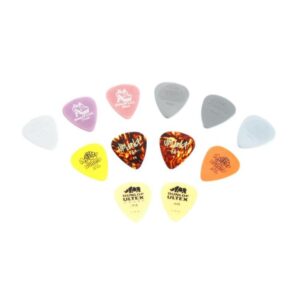 Dunlop PVP101 Variety Pack Light/Medium, Confezione da 12 Plettri