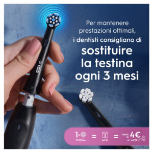Oral-B iO Series Gentle Care Testine Ricambio Nere per Gengive Sensibili 2 Pezzi 11 10 224
