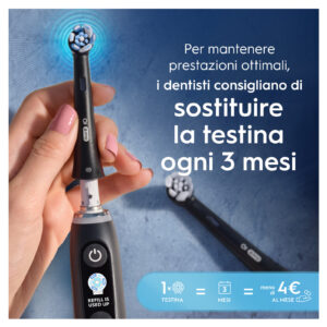 Oral-B iO Series Ultimate Clean Nere Testine Ricambio Spazzolino Elettrico 2 Pezzi 15 14 107