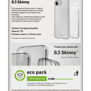 Sbs Cover Trasparente per Apple iPhone 16E 15,5 cm 3 2 325