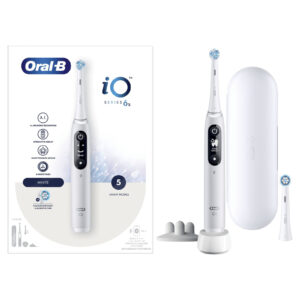 Oral-B iO 6 Spazzolino Elettrico Ricaricabile Bianco con Custodia Viaggio 3 2 455