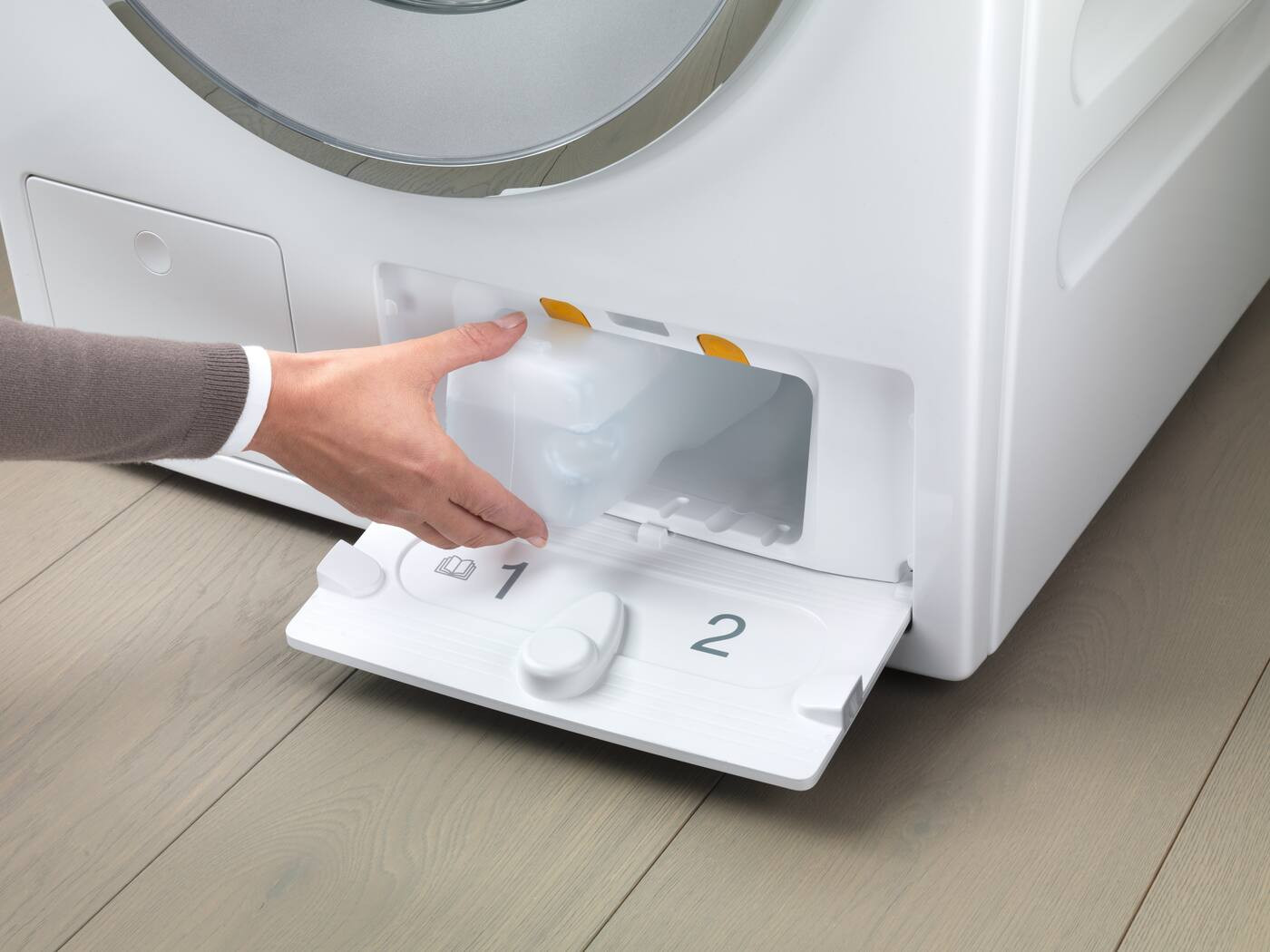 2 Miele;TwinDos Care;detersivo lavatrice;pulizia delicata;tessuti sensibili