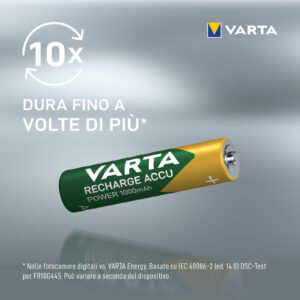 Varta Recharge Accu Power AAA 1000 mAh Blister 2 Batterie Ricaricabili 4 3 147