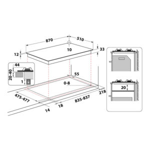 Hotpoint PHN 962 TS/IX/HA Piano Cottura a Gas 90cm Acciaio Inox 6 Fuochi 6 4 411