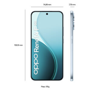 Oppo Reno14 F 5G Smartphone Doppia SIM Blu 8 6 135