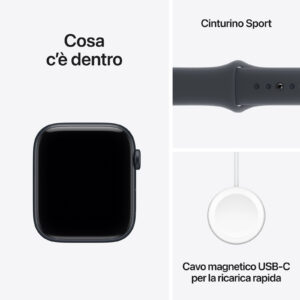 Apple Watch SE 3 GPS 44mm Alluminio Mezzanotte Sport Band 9 7 421