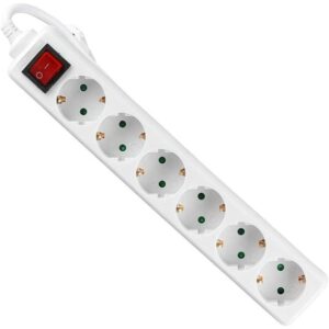 Nova Line Multipresa 6 Prese Schuko Bivalenti 10/16A con Interruttore