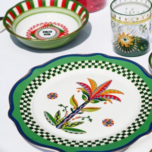 Baci Milano DOLCE VITA dinner plate PALM
