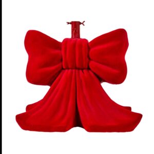 Base per albero natalizio fiocco vellutato in poliresina per tubo max Ø3.6 cm/8Kg/1.8m 50X38Xh.45 cm - Mercury 86764MEY