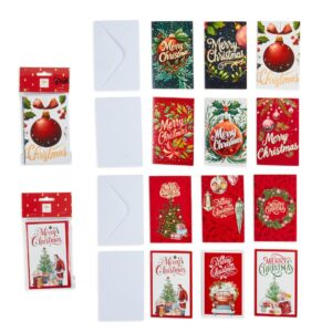 Biglietti natalizi assortiti con busta in carta 8.5X13.5 cm  - Mercury 87488MEY