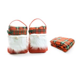 Borsetta Babbo Natale con coperta 120X150 cm in tessuto 23X23 cm - Mercury 54265MEY