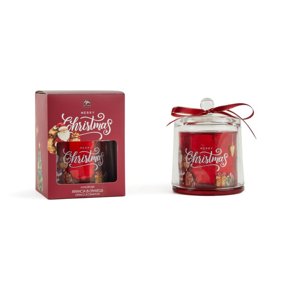 Candela campana arancia & cannella in cera e vetro 255 gr Ø11.2Xh.14.7 cm  - Mercury 84968MEY