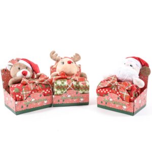 Coperta con personaggio natalizio 90X75 cm  assortita - Mercury 27573MEY