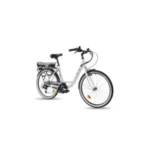 Smartway C6D4SCW Bici Elettrica City 26 Pollici Acciaio Bianco 3 Rapporti