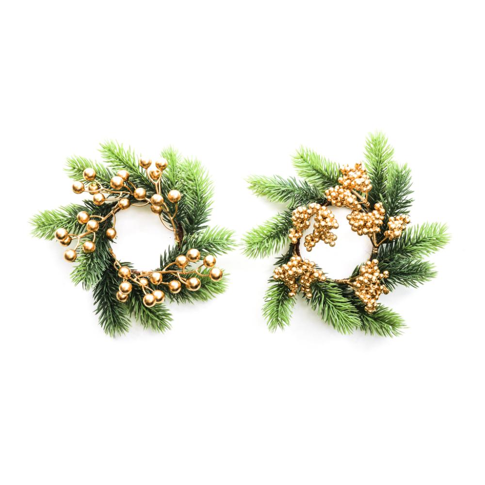 Girocandela natalizio Ø20Xh.7 cm design assortiti - Mercury 50038MEY