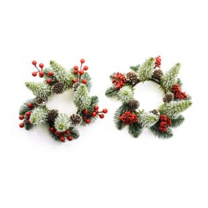 Girocandela natalizio Ø24Xh.14 cm design assortiti - Mercury 50106MEY