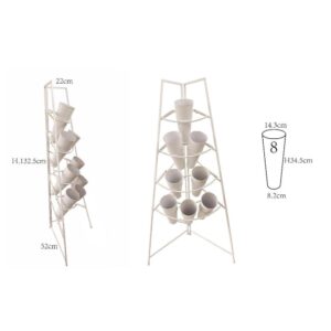 Mercury Stand Angolare in Metallo 8 Vasi H 132 Cm 47263