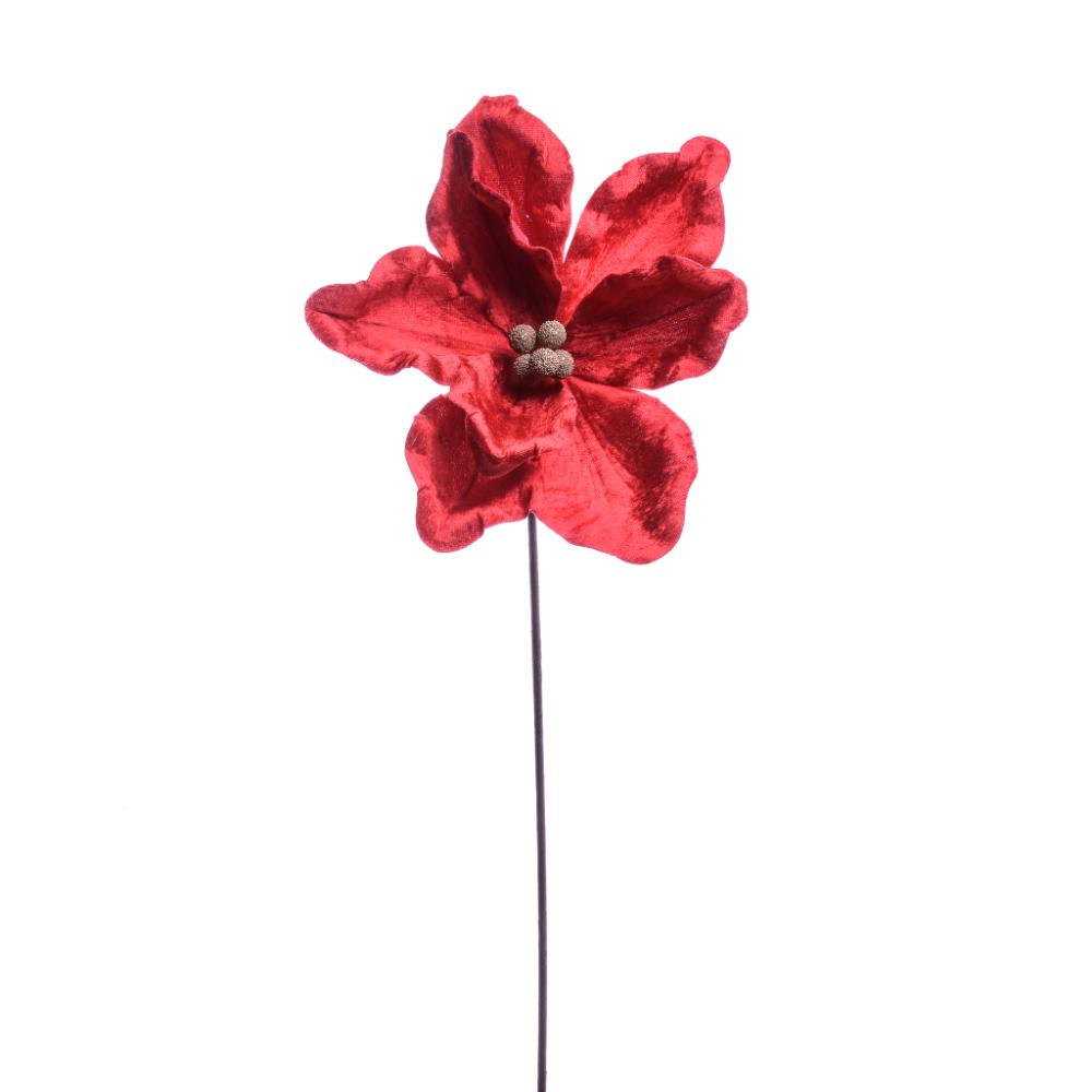 Magnolia rossa in poliestere Ø23Xh.60 cm - Mercury 50779MEY