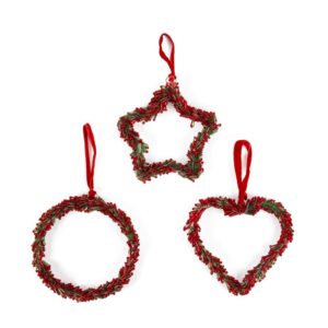 Pendente in perline 20X20 cm forme assortite - Mercury 79445MEY