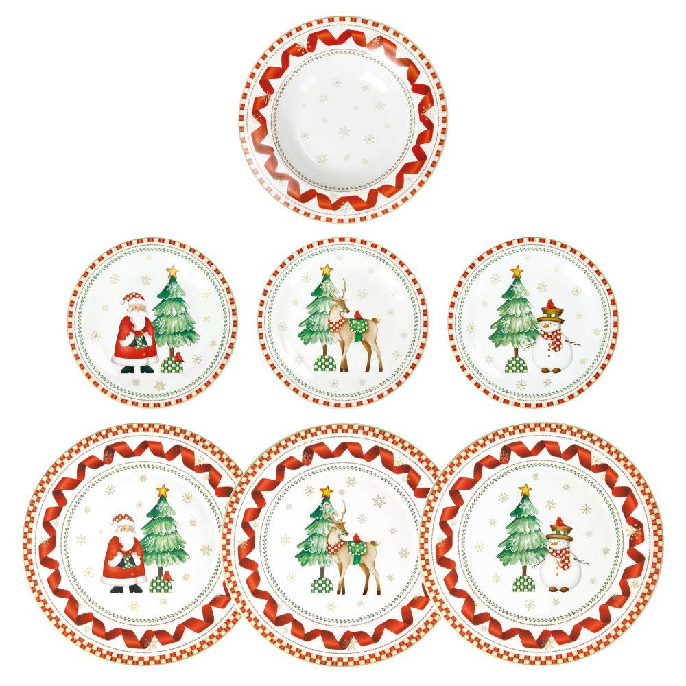 Servizio piatti 18 Pz Racconti Porcellana Brandani 84777BRD