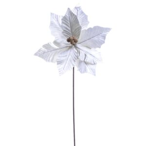 Stella di Natale bianca in poliestere Ø25Xh.55 cm - Mercury 50748MEY