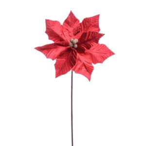 Stella di Natale rossa in poliestere Ø25Xh.55 cm - Mercury 50731MEY