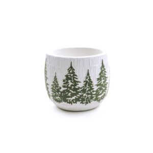 Vaso in cemento decorato 11.5X11.5Xh.10 cm - Mercury 56870MEY