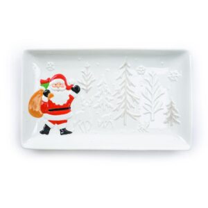 VASSOIO RETTANGOLARE CERAMICA BIANCO 32X19XH.3.5CM