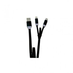 Monacor Cavo Ricarica Usb 2In1 Compatibile iOS o Android Nero ZZACC2NR