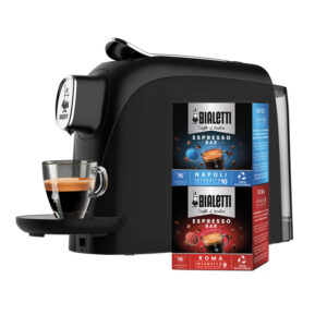 Caffettiera Bialetti Mignon Automatica Nera 0.5L con 32 Capsule