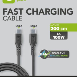 Cellularline Cavo USB-C 5A 100W, 2 Metri