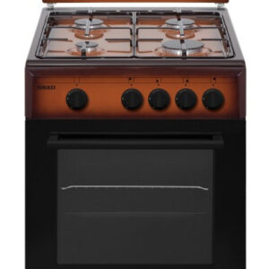 Nikkei Italia SN554BG Cucina a Gas 4 Fuochi 50x50 cm Nero/Marrone
