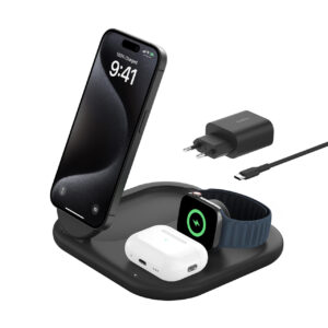 Belkin BoostCharge Caricatore Wireless 3-in-1 Qi2 Nero