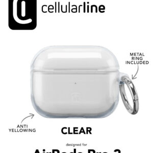 Cellularline Clear Custodia per AirPods Pro 3 Trasparente in Gomma