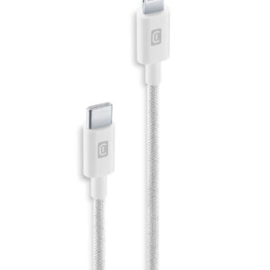 Cellularline Cavo Telato 150 cm USB-C a Lightning Bianco