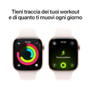 Apple Watch Series 11 GPS 46mm Alluminio Oro Rosa con Band Rosa 5 3 43