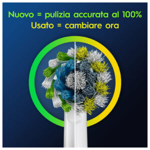 Testine di Ricambio Oral-B CrossAction Pro, 5 Pezzi per Spazzolino Elettrico 2 4 100