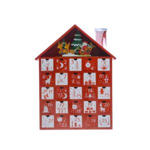 Calendario dell’Avvento in legno 26.5X6Xh.34 cm  - Mercury 64202MEY