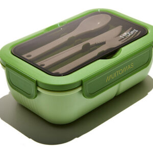 Lunchbox Contenitore Portapranzo Muitomas 1,1 L Plastica Nero Verde