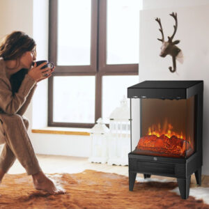 Caminetto Elettrico Zephir ZPF9600 Grigio Freestanding 3 1 34