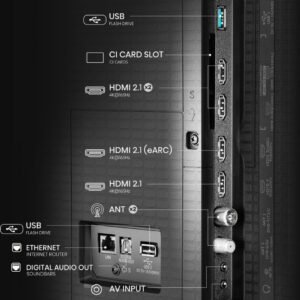 Hisense 65U7Q PRO Smart TV 65 ULED MiniLED 4K Ultra HD 165Hz VIDAA Nero 9 11 30