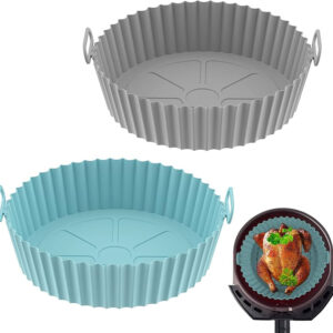 Teglie per Friggitrice ad Aria Muitomas Silicone Verde Salvia Set 2