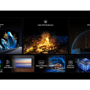 Tcl Smart TV 55 Pollici QD-MiniLED 4K 55C69K Google TV Metallico 144Hz 7 6 69