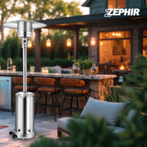 ZEPHIR ZGS150S PATIO HEATER ZEPHIR SILVER 13KW 870 G/H BOM-15KG 2 ZGS150 S ambiente