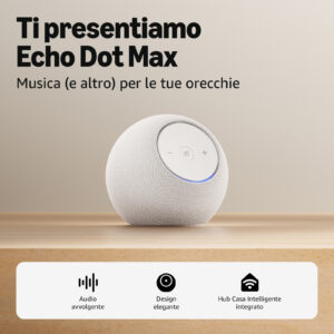 Amazon Echo Dot Max Altoparlante Alexa Bianco Ghiaccio 3 1 10