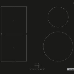 Bosch Serie 4 PVS61RBB5E Piano Cottura a Induzione 60 cm 4 Zone Nero CombInduction