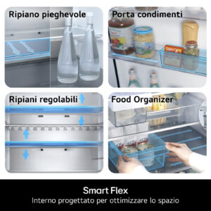 Lg GBBS323CEV Frigorifero Combinato 375L Classe C AI Inverter 60cm Nero 9 7 33